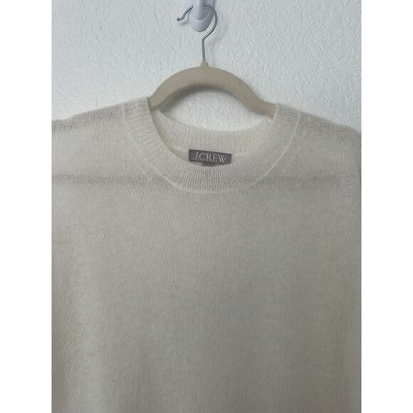 J. Crew Alpaca-Blend Oversized Sweater T-shirt Size Small Cream - Picture 3 of 9